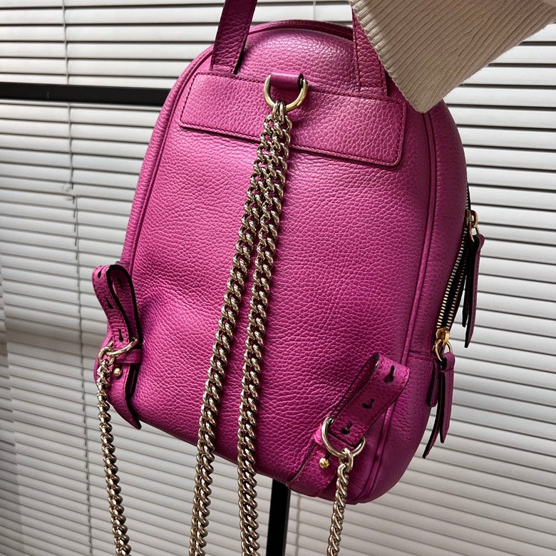 Gucci Leather Chain Backpack Pink - Product Image 4