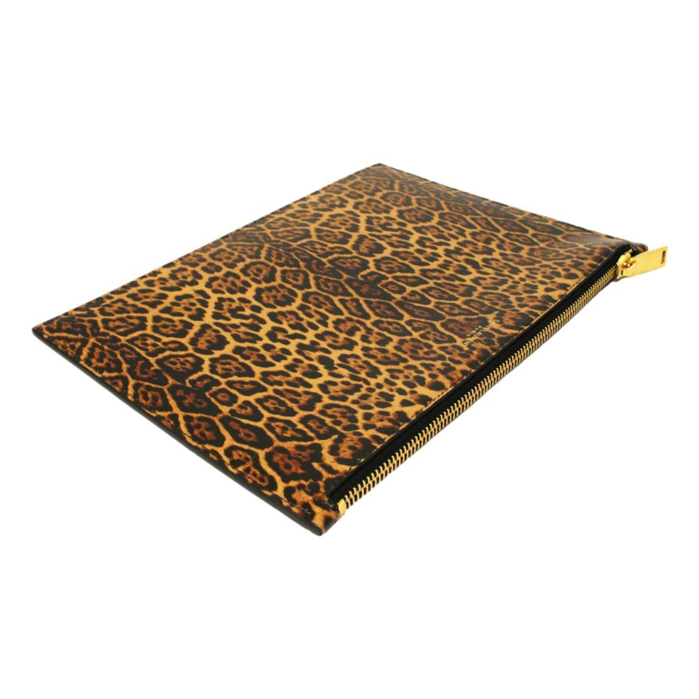 Saint Laurent Leopard Printed Calfskin Leather Medium Pouch - Product Image 3