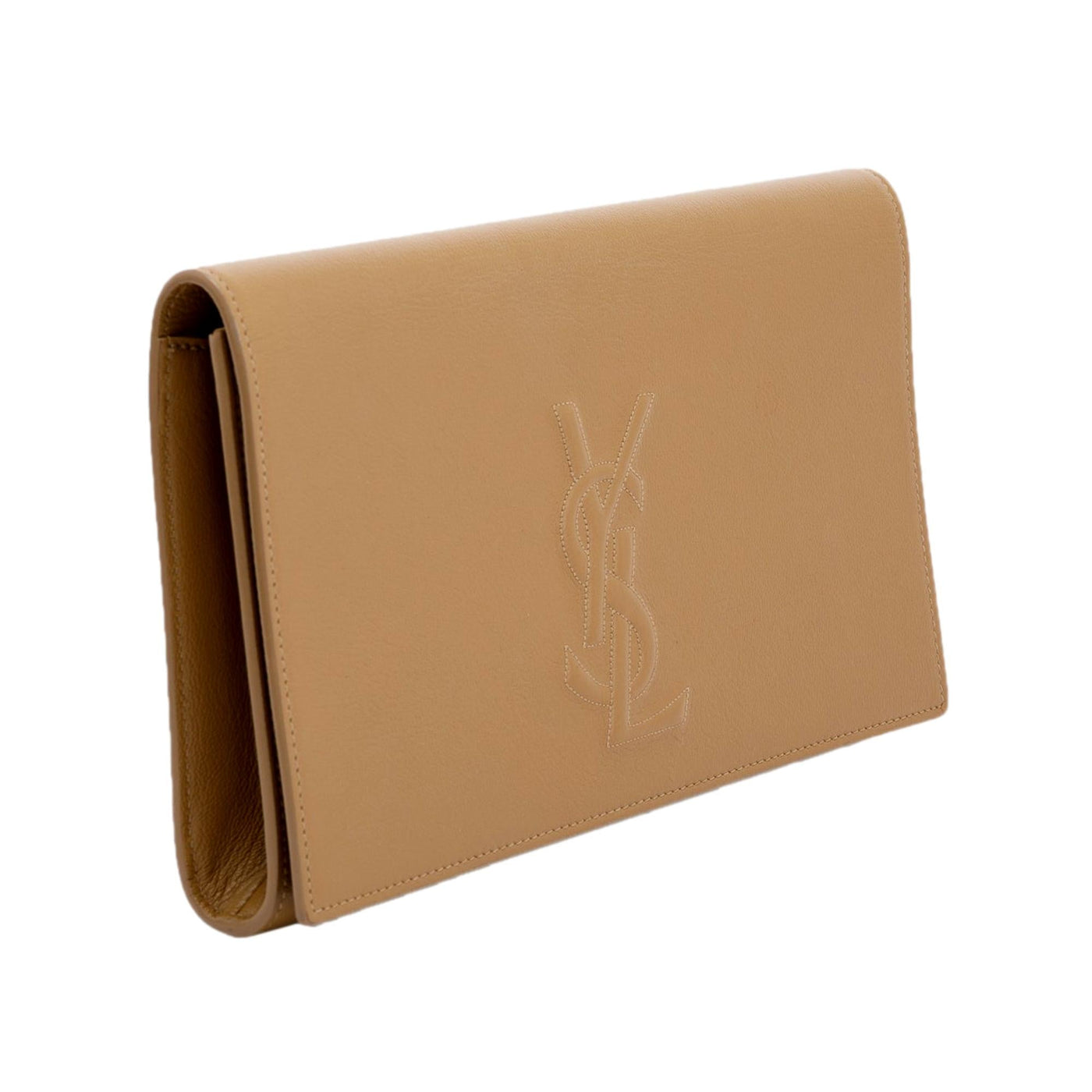 Saint Laurent YSL Belle de Jour Beige Leather Large Clutch Bag - Product Image 2