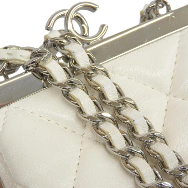 Quilted Leather Clasp Clutch Shoulder Bag