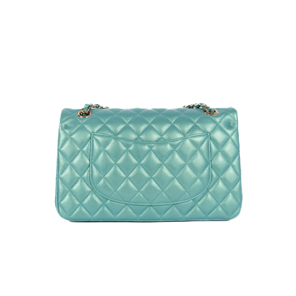 Chanel Medium Classic Double Flap in Iridescent Green - Product Image 3
